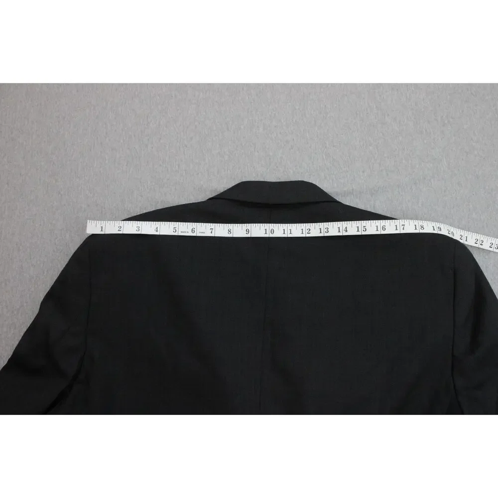 Jos A Bank Blazer Mens‎ 46R Gray 100% Wool 2 Button Notch Lapel Formal Jacket